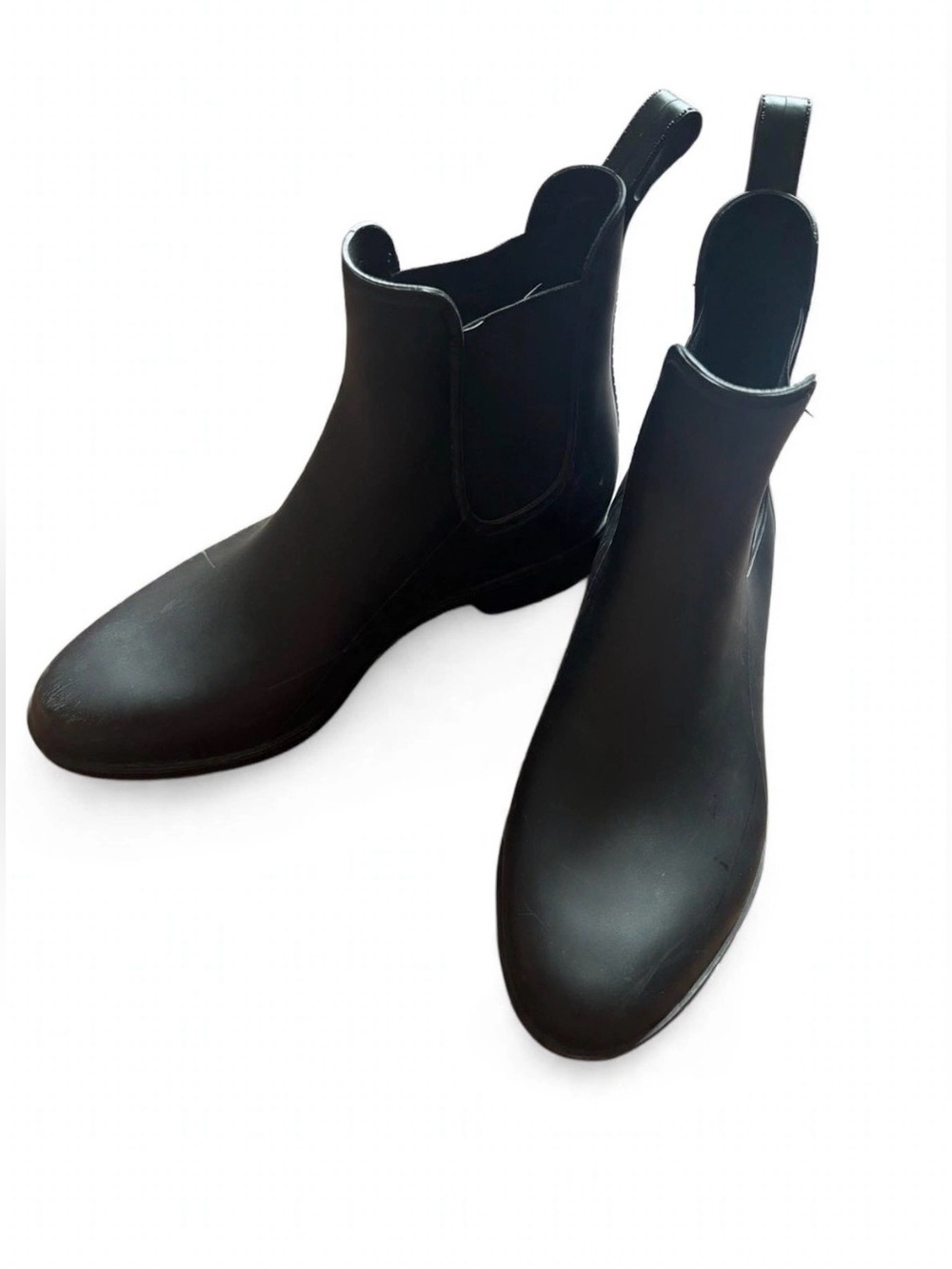 Capelli New York Black Matte Chelsea Rain Boots Ankle Waterproof Size 8 RBT-4519